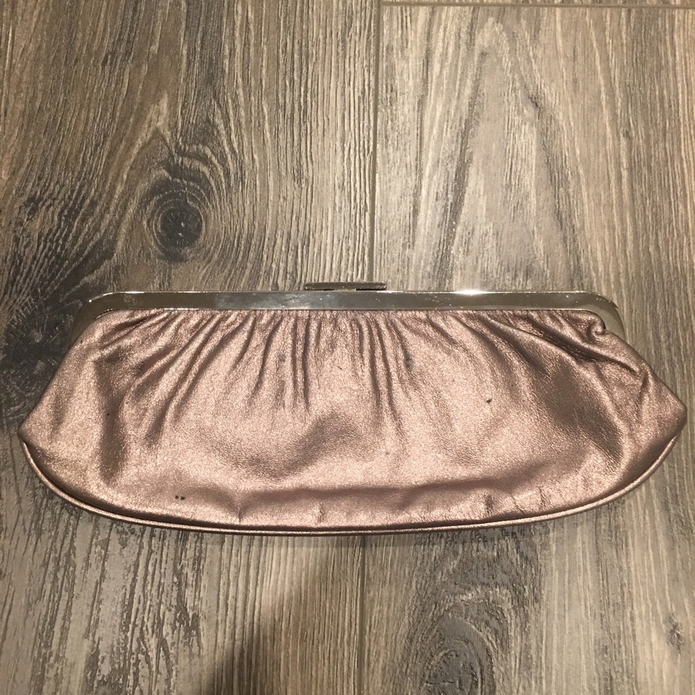 Leather Metallic clutch